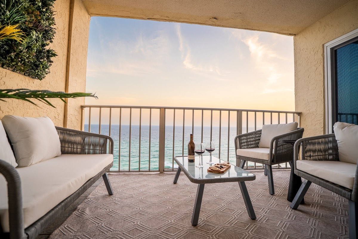 End your day the way it should be—feet up, wine in hand, and the sunset painting the sky just for you. This balcony invites you to breathe deep and let the stress melt into the sea breeze.